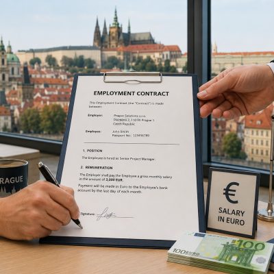 Arbeitsvertrag in EUR in Tschechien