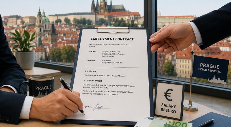 Arbeitsvertrag in EUR in Tschechien